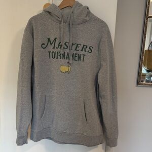 Masters Gray Hoodie with Green Logo and Yellow Map Graphic